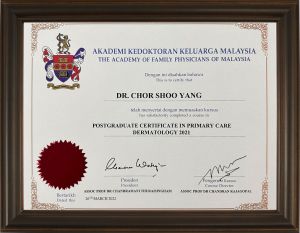 Postgraduate Certificate in Primary Care Dermatology - Dr Melvyn Chor