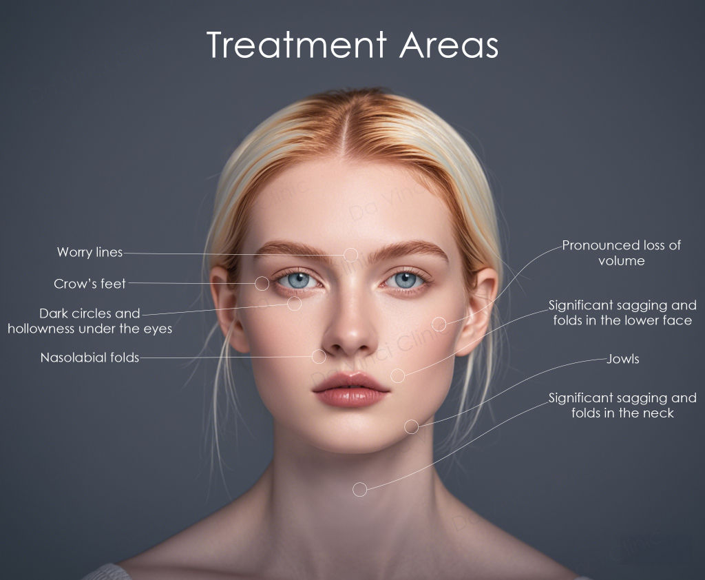 DV Facelift Treatment Areas