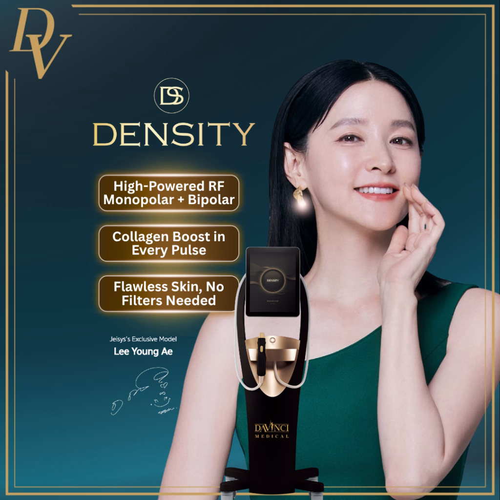 The Jeisys Density Machine is a medical device used in aesthetic and dermatological treatments that employs advanced mono and bipolar radiofrequency technology to deliver precise energy to the skin, promoting collagen production and enhancing skin elasticity. The mono mode is typically used for deeper tissue heating, while the bipolar mode targets more superficial layers, making it effective for skin tightening, wrinkle reduction, body contouring, and cellulite reduction, thus offering a comprehensive solution for non-invasive skin rejuvenation and body shaping.