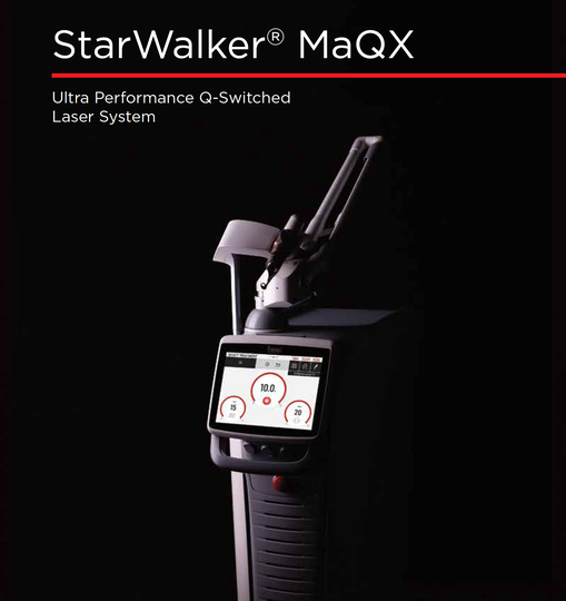 Pico StarWalker MaQX laser device used for advanced pigmentation and acne scar removal