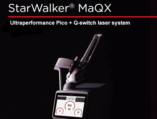 Pico StarWalker MaQX pico laser device used for pigmentation and acne scar treatments at Da Vinci Clinic