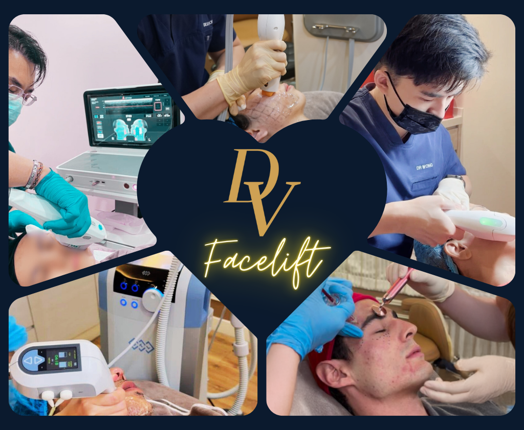 Facelift Pro treatments at Da Vinci Clinic including Ultherapy Prime, Oligio, HIFU, Thermage, and BTL Exion