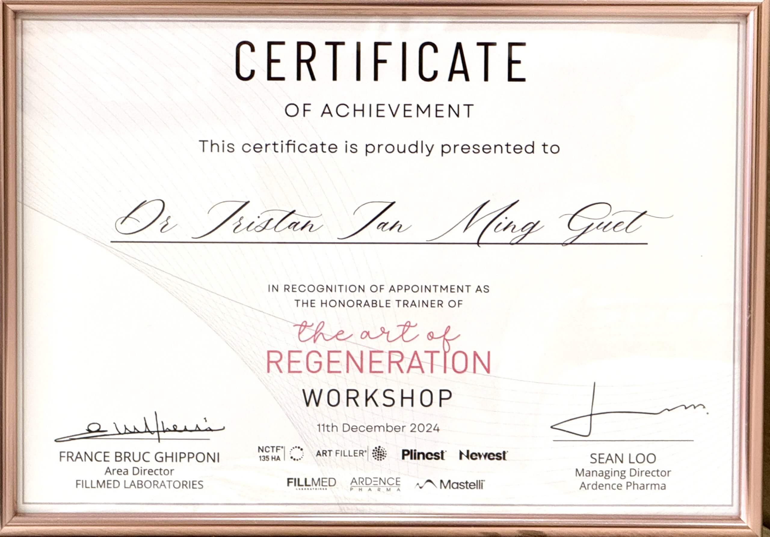 Dr. Tristan - Trainer of The Art of Regeneration Workshop