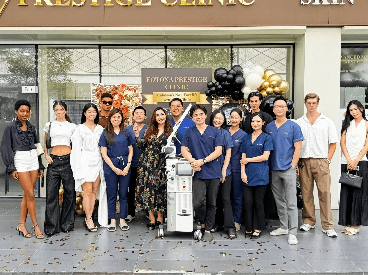 Fotona NX Line launch moment with doctors and models