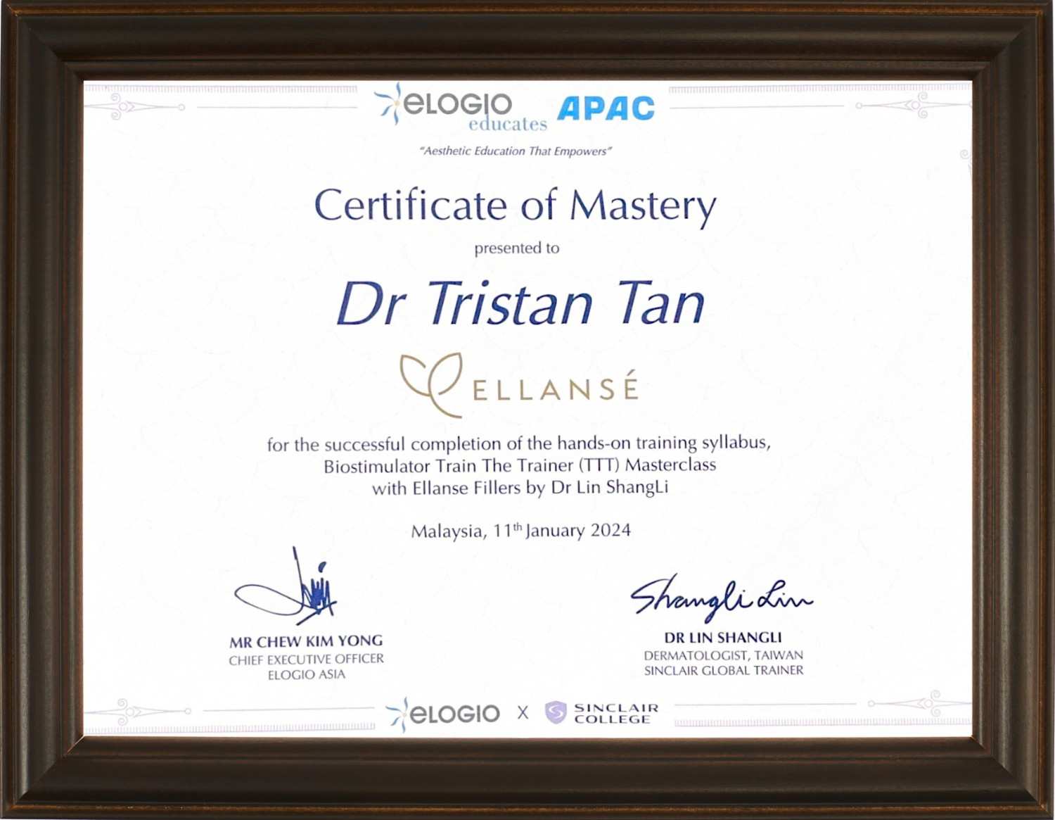 Medical Expert Panelist Mastelli Plinest/Newest - Dr Tristan Tan
