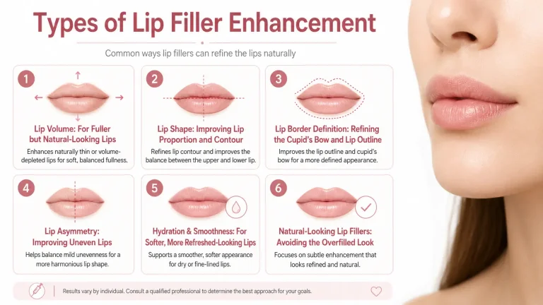 Types of Lip Filler Enhancement with Dermal Filler at Da Vinci Clinic