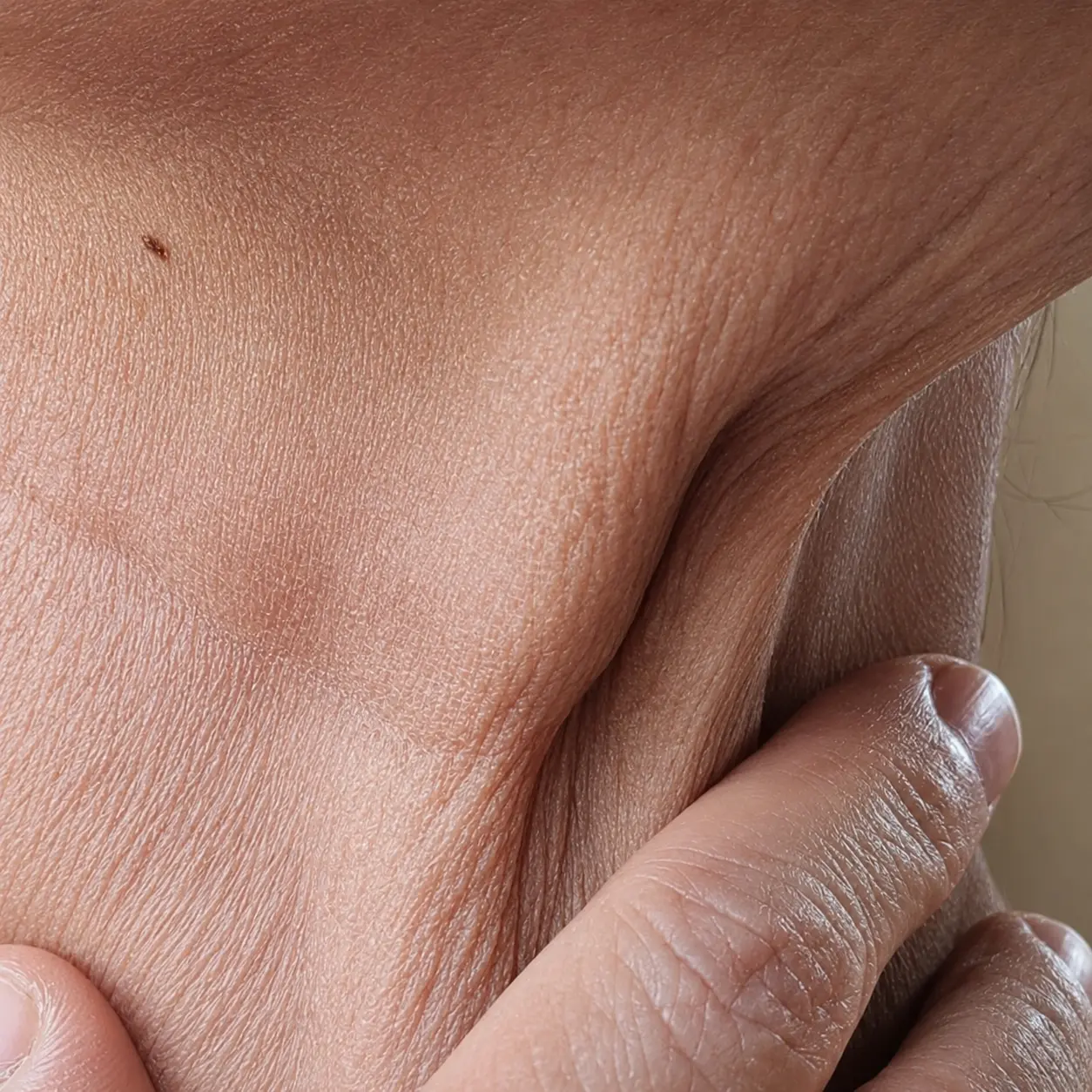Neck laxity and crepey skin