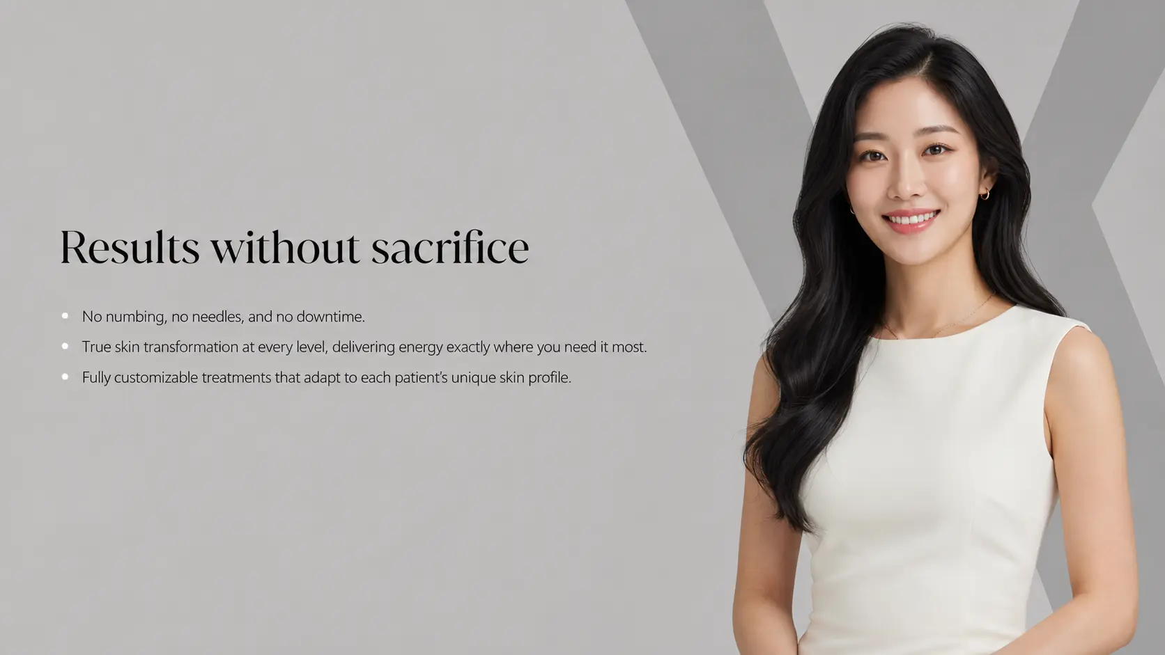 Da Vinci Clinic treatment room — XERF structural skin tightening