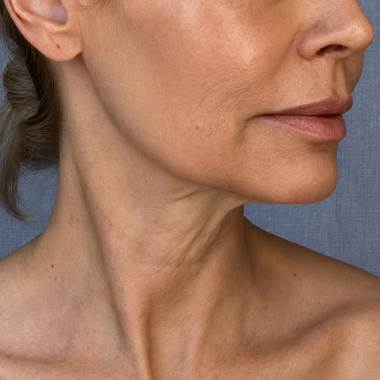 Jowls and jawline definition