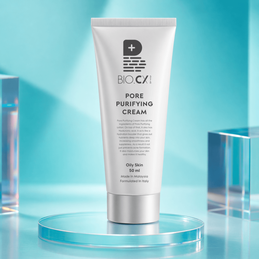 Pore Purifying Cream is similar Pore Purifying Lotion, however it also has Hyaluronic acid. It acts like like a hydration booster that gives out nutrients deep into your skin, increasing smoothness and suppleness. As a result, your skin will be moisturized and healthy hence it will lessen acne formation.